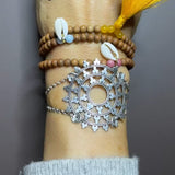 Shanti Bracelet Sandalwood Stretch, Kauri &amp; Rhodonite 