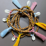 Shanti Bracelet Sandelholz-Stretch, Kauri & Rhodonit