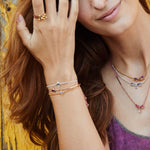 Amethyst Edelstein Armband mit Amethyst 925 Silber vergoldet.