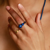 Chakra Ring „Stirnchakra” Lapislazuli