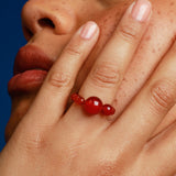 Chakra Ring „Wurzelchakra“ Achat