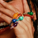 Chakra Ring „Wurzelchakra“ Achat