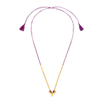 Citrin Kette als Yoga Kette 925 Silber vergoldet und längenverstellbar. 