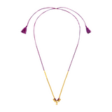 Citrin Kette als Yoga Kette 925 Silber vergoldet und längenverstellbar. 