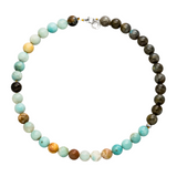 Gemstone necklace “Amazonite &amp; Labradorite”