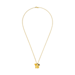 Elefanten Kette „Deep Connection“ aus Silber vergoldet mit geschliffener Labradorit. Symbol für Verbundenheit, Schutz und inneren Frieden. Länge 50 oder 60 cm.