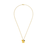 Elefanten Kette „Deep Connection“ aus Silber vergoldet mit geschliffener Labradorit. Symbol für Verbundenheit, Schutz und inneren Frieden. Länge 50 oder 60 cm.