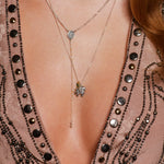 Elefanten Kette „Deep Connection“ aus Silber mit grünem Onyx: Symbol für Verbundenheit, Schutz und inneren Frieden. Länge 50 oder 60 cm.