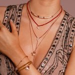 Elefanten Kette „Deep Connection“ aus Sterlingsilber rosé vergoldet, geschliffener Mondstein. Symbol für Verbundenheit, Schutz und inneren Frieden. Länge 50 oder 60 cm.