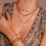 Elefanten Kette „Deep Connection“ aus Sterlingsilber rosé vergoldet, geschliffener Mondstein. Symbol für Verbundenheit, Schutz und inneren Frieden. Länge 50 oder 60 cm.