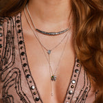 Moderne Rosenkranzkette aus Sterling Silber mit Citrin, Madonna-Amulett & Kreuz. Spirituelles Schmuckstück für Schutz und Klarheit.

