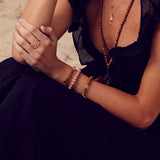 Hand mala set, Ganesha rose gold, agate