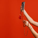 Handy-Mala Sandelholz & pinker Achat
