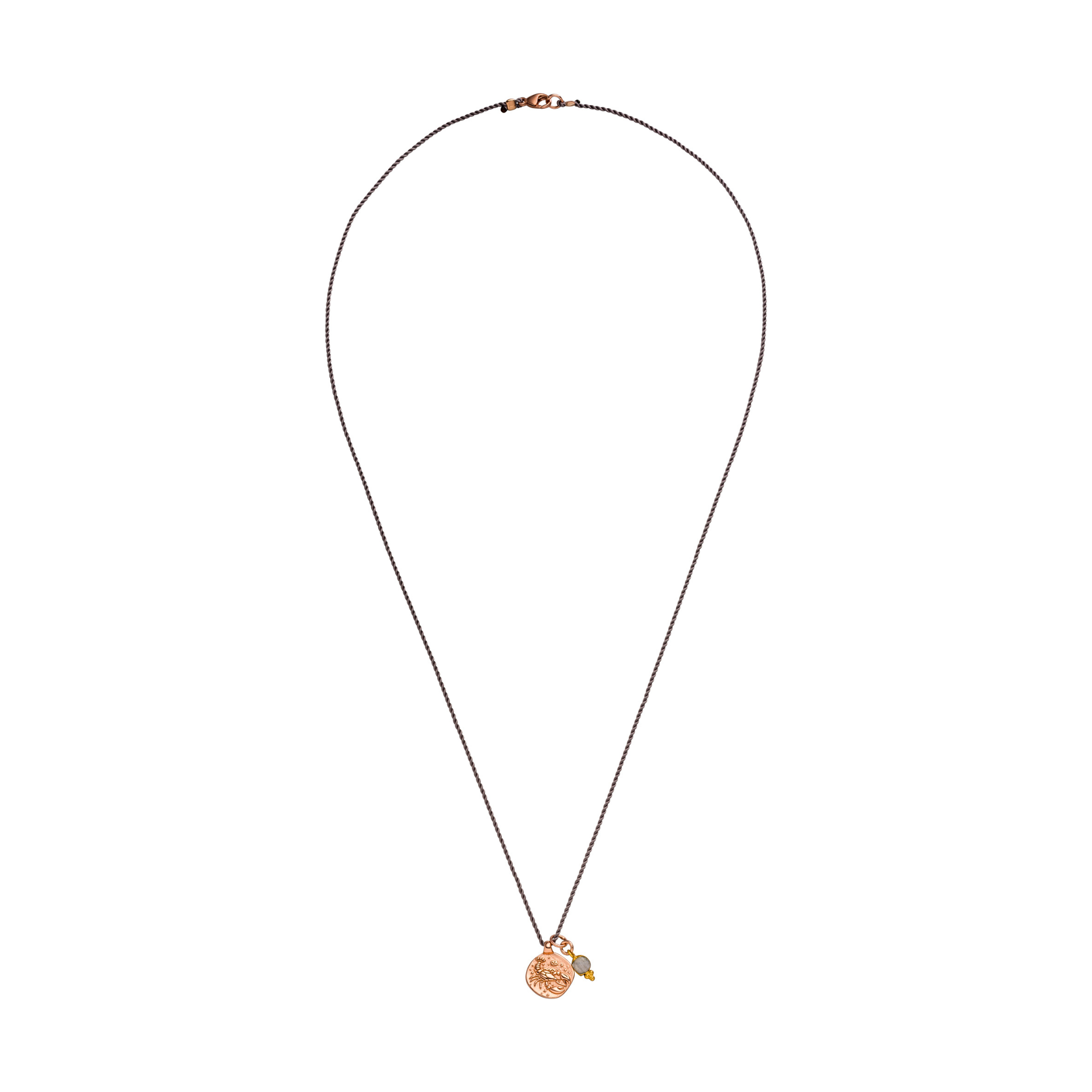 Sternzeichen Kette Krebs mit Mondstein aus 925er Sterlingsilber. Symbol für Intuition, Liebe und innere Weisheit – verbunden mit deiner Seele.