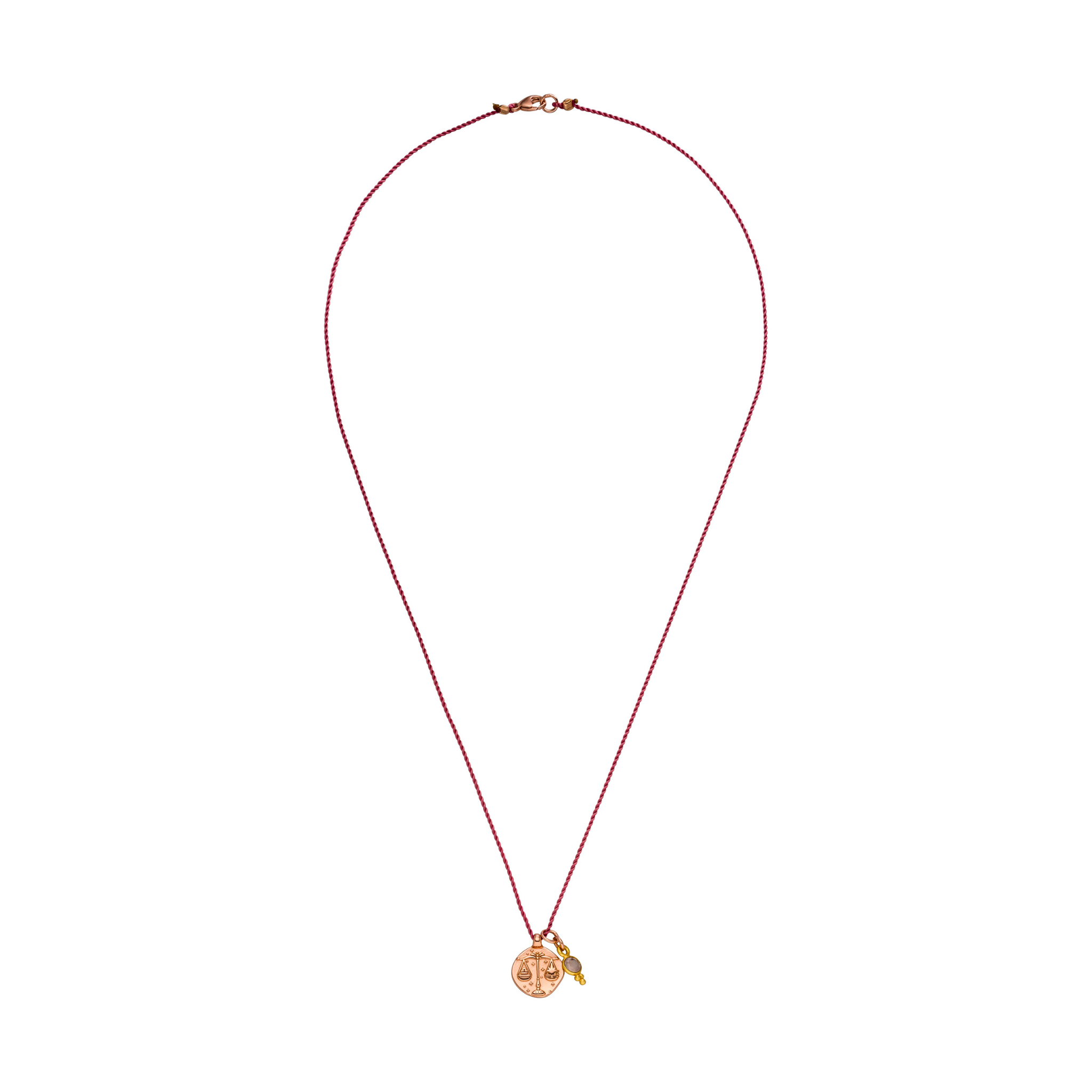 Sternzeichen Kette Waage mit Rosenquarz. Symbol für Liebe, Harmonie und innere Balance. Bedeutungsvoller Schmuck aus Sterlingsilber für Waagen. ✨♎️🩷