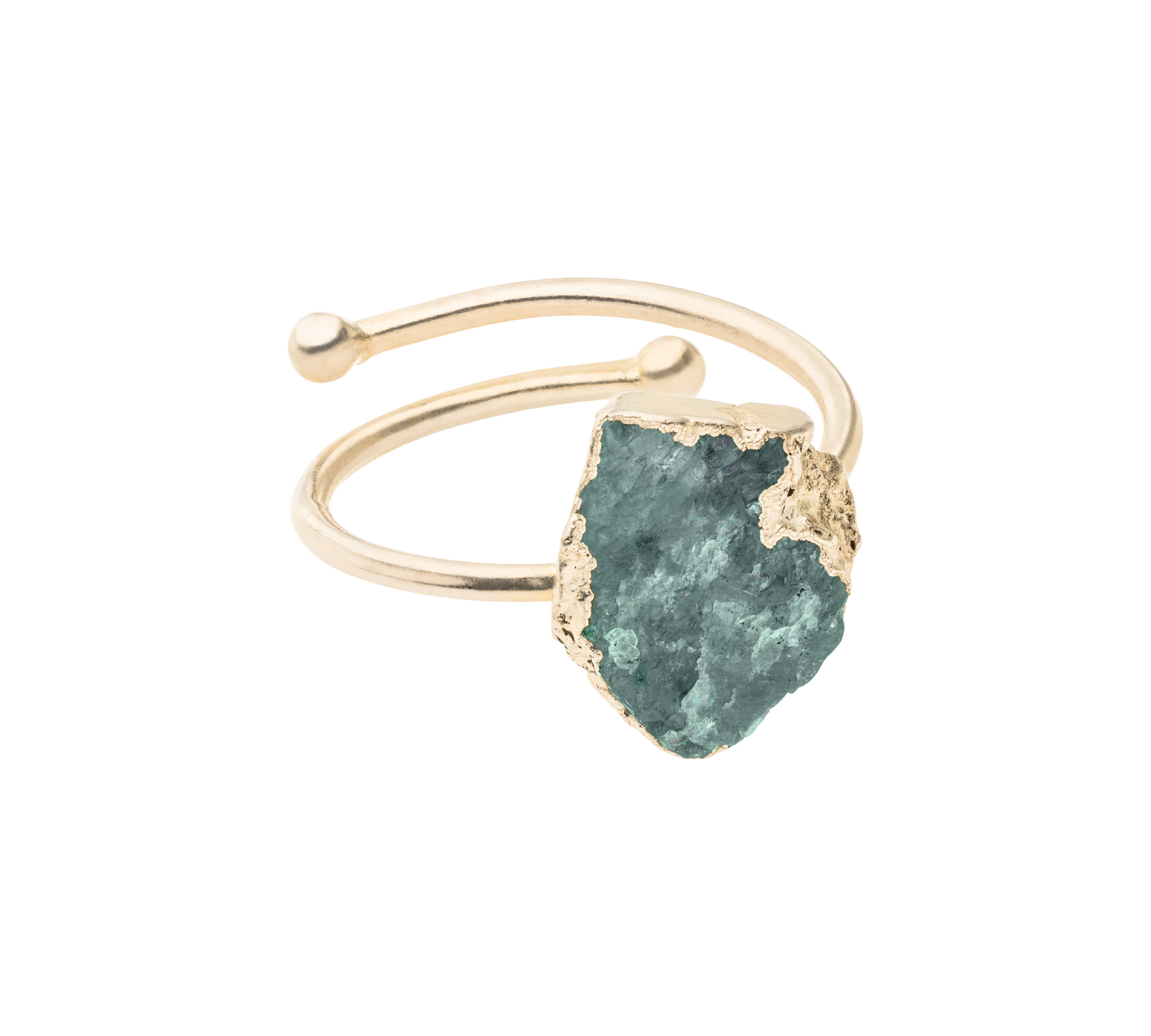 Aquamarinring „Innere Klarheit“ aus Silber oder vergoldetem Silber. Natürlicher Rohstein, jedes Stück ein Unikat für Ruhe & geistige Klarheit.