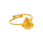 Citrinring „Erfolg & Wohlstand“: Rohcitrin für Fülle, Manifestation & Neuanfang. Größenverstellbar, jedes Stück ein Unikat.