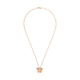 Elefanten Kette „Deep Connection“ aus Sterlingsilber rosé vergoldet, geschliffener Mondstein. Symbol für Verbundenheit, Schutz und inneren Frieden. Länge 50 oder 60 cm.