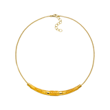 Vergoldeter Fische Choker aus Sterlingsilber: ein spiritueller Glücksbringer für Freiheit, Mut und Leichtigkeit. Kraftvoll, modern und perfekt zum Layern. Verstellbare Länge 38–43 cm.