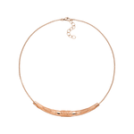 Rosé vergoldeter Fische Choker aus Sterlingsilber: ein spiritueller Glücksbringer für Freiheit, Mut und Leichtigkeit. Kraftvoll, modern und perfekt zum Layern. Verstellbare Länge 38–43 cm.