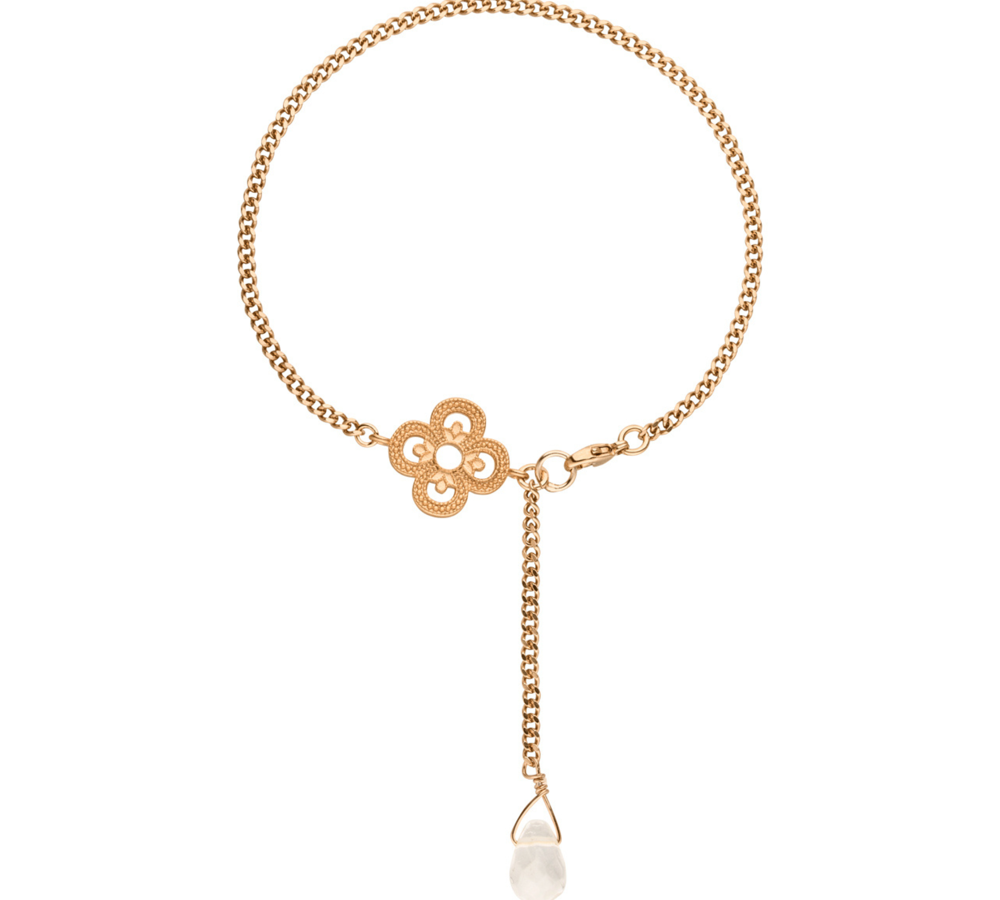 18K vergoldetes Kleeblatt Armband