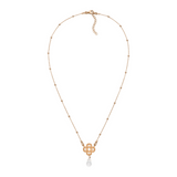Kleeblatt Kette Glück Rosegold