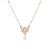 Kleeblatt Kette Glück Rosegold