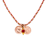 Münzkette Geldregen Schnur Roségold