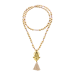 Spirituelle Mala „I Love Myself“ aus Rosenquarz mit Ganesha. Fördert Selbstliebe, Herzöffnung und innere Balance. Dein täglicher Seelenbegleiter.