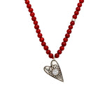 Korallen Choker „Open Hearts Shine“ aus Silber: funkelnder Herzanhänger, Lotus für Transformation & Korallen für Schutz. Handgefertigt in Hamburg.