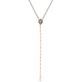 Moderne Rosenkranzkette mit Citrin und Madonna-Amulett. Spiritueller Schmuck für innere Ruhe, Vertrauen und Licht im Alltag.