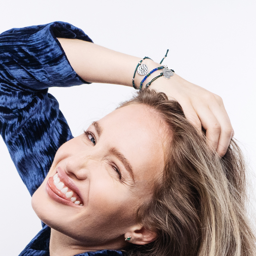 Pulsera de seda "Soy perfecto", forrest