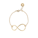 Infinity Armband in vergoldetem Sterlingsilber mit Verlängerungskette von Hoffnungsträger Hamburg.