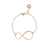 Infinity Armband in vergoldetem Sterlingsilber mit Verlängerungskette von Hoffnungsträger Hamburg.