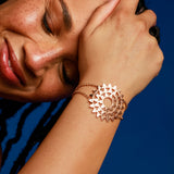 Karma bracelet "Wheel of Karma" rose gold