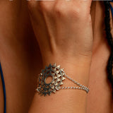 Karma Armband "Wheel of Karma" Silber