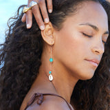 Cowrie shell earrings silver 