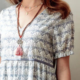Lucky charm layering choker, amazonite 