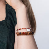 Addicted to hope gemstone bracelet, silver