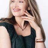 Addicted to hope gemstone choker, silver