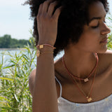 Addicted to hope Edelstein-Armband, Gold