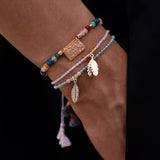 Armband „Soul wings“ - Süßwasserperlen, Gold