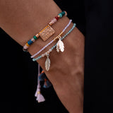 Addicted to hope gemstone bracelet, rose