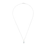 March birthstone necklace aquamarine