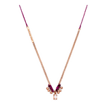 Rosévergoldete Mondstein Kette als Yoga Schmuck in Handarbeit aus Bali.