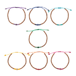 Chakra Armbänder mit Halbedelsteinen und Sandelholz Perlen für alle Chakren.
