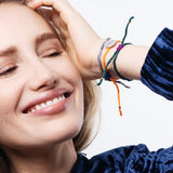 Seidenarmband „I am Perfect“ Grau