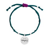 Silk bracelet „I am perfect“, forrest