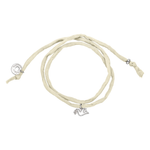 „Some hope“ Seidenarmband Friedenstaube, Silber
