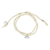 „Some hope“ Seidenarmband Friedenstaube, Silber
